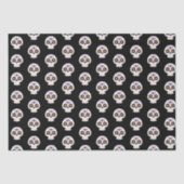 Schattige Halloween Sugar Skull Pattern Tissuepapier (Voorkant)