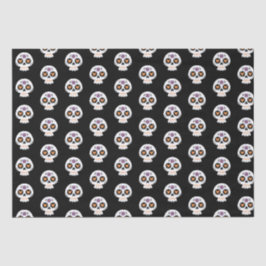 Schattige Halloween Sugar Skull Pattern Tissuepapier