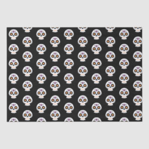 Schattige Halloween Sugar Skull Pattern Tissuepapier
