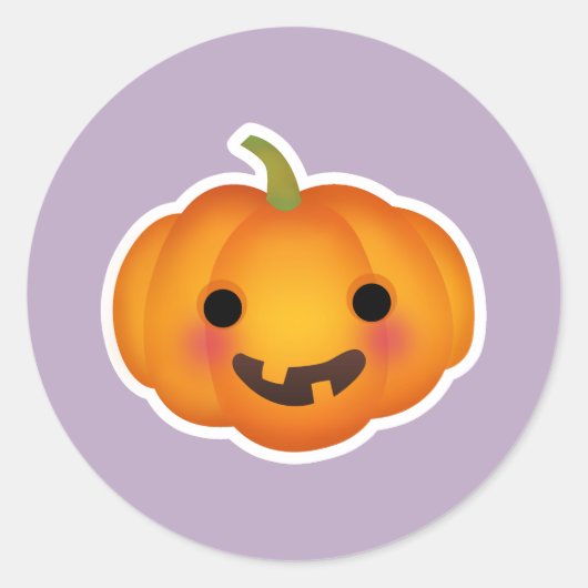 Schattige Halloween/Thanksgiving pompoenontwerp Ronde Sticker (Voorkant)