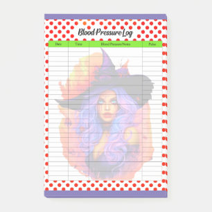 Schattige Halloween thema- Bloeddruk Log Post-it® Notes