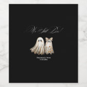 Schattige Halloween-thema bruiloft Jubileum Wijn Etiket (Enkel label)