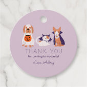 Schattige Halloween Thema Verjaardagsfeestkostuum  Bedankjes Labels (Voorkant)