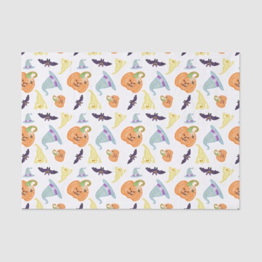 Schattige Halloween Tissue Paper Tissuepapier (Voorkant)