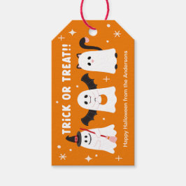 Schattige Halloween Trick or treat Ghosts Cadeaulabel