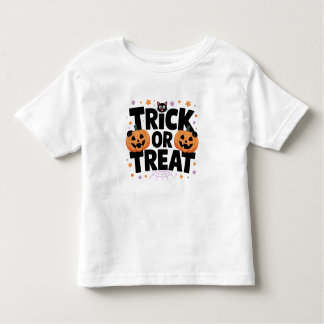 Schattige Halloween Trick or treat T-shirt met pom