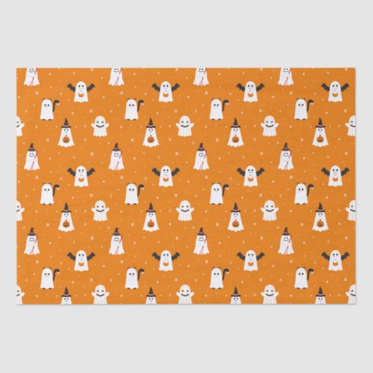 Schattige Halloween truc of het behandelen van gee Tissuepapier (Voorkant)