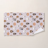 Schattige Halloween Uilen Patroon Bad Handdoek (Handdoek)
