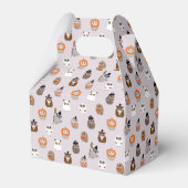 Schattige Halloween Uilen Patroon Bedankdoosjes (Achterkant)