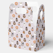 Schattige Halloween Uilen Patroon Bedankdoosjes (Geopend)