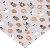 Schattige Halloween Uilen Patroon Korte Tafelloper (Hoek)