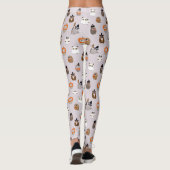 Schattige Halloween Uilen Patroon Leggings (Achterkant)