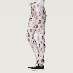 Schattige Halloween Uilen Patroon Leggings