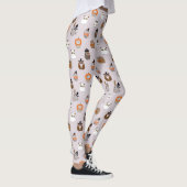 Schattige Halloween Uilen Patroon Leggings (Rechts)