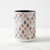 Schattige Halloween Uilen Patroon Mok (Midden)