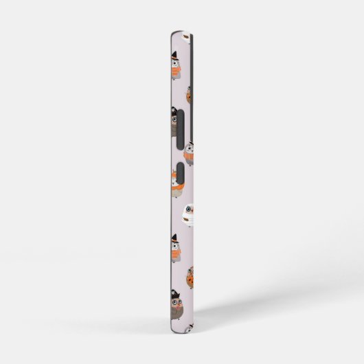 Schattige Halloween Uilen Patroon Samsung Galaxy Hoesje (Rechterkant)