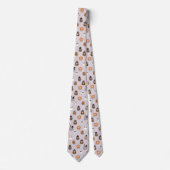 Schattige Halloween Uilen Patroon Stropdas (Voorkant)