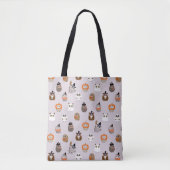 Schattige Halloween Uilen Patroon Tote Bag (Voorkant)