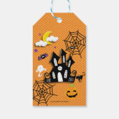 Schattige Halloween Verjaardagsfeestje Dank u Favo Cadeaulabel (Achterkant)