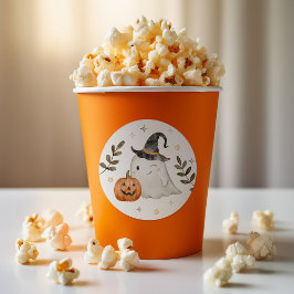 Schattige Halloween verjaardagsfeestje is favoriet Ronde Sticker