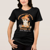 Schattige Halloween Vibes Kat Heks Pet Purrfect Tri-Blend Shirt (Voorkant)