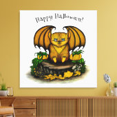 Schattige Halloween Vleermuis Canvas Afdruk (Insitu (Woonkamer))
