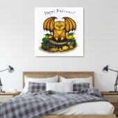 Schattige Halloween Vleermuis Canvas Afdruk (Insitu (Slaapkamer))