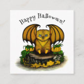 Schattige Halloween-vleermuis Informatiekaartje (Voorkant)