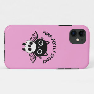 Schattige Halloween Vleermuis Kat - Perfect Grieze Case-Mate iPhone Case