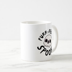 Schattige Halloween Vleermuis Kat - Perfect Grieze Koffiemok