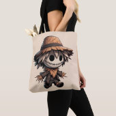 Schattige Halloween vogelverschrikker Tote Bag (Dichtbij)