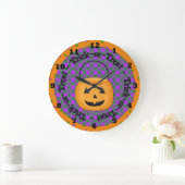 Schattige Halloween Wall klok (Huis)