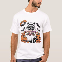 Schattige Halloween Wasbeer Spookachtig T-shirt