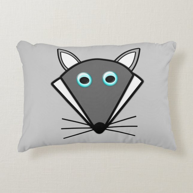 Schattige Halloween Wolf Kussen (Voorkant)