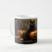 Schattige Halloween Zwart Katten 12 Mok (Voorkant links)