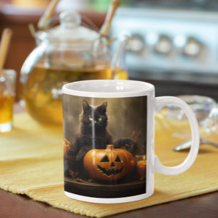Schattige Halloween Zwart Katten 12 Mok