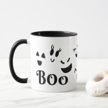 Schattige Halloween Zwarte en Witte BOO Spokengezi