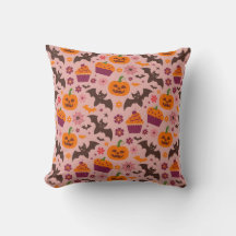 Schattige Halloweenkussen | Roze & Oranje feesteli