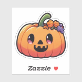 Schattige Halloweenpompoen - Kawaii Jack-o'-Lanter Sticker