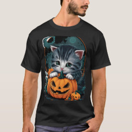 schattige hallownkat t-shirt