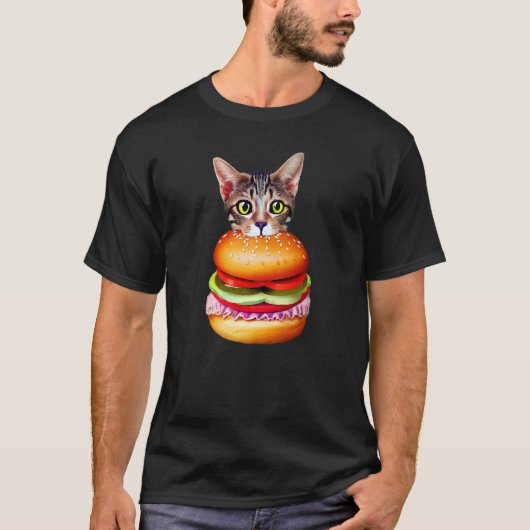 Schattige Hamburger Kat  Katburger BurgerKat   Ide T-shirt (Voorkant)