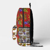 Schattige hamburgers en honden bedrukte rugzak (Rechts)