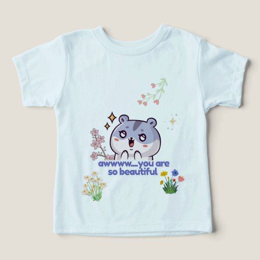 Schattige Hamster Aww Je Bent Zo Mooi Aesthetic (Design voorkant)