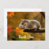 Schattige Hamster Bedankkaart Briefkaart (Voorkant / Achterkant)