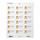 Schattige Hamster Dank Je Etiket (Full Sheet)
