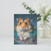 Schattige Hamster Draak Briefkaart (Staand voorkant)