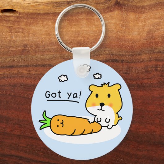 schattige hamster heeft honger sleutelhanger (Voorkant)