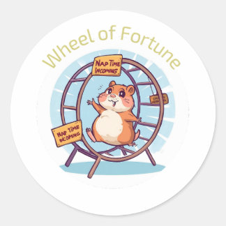 Schattige Hamster Humor - Wheel of Fortune Parodie Ronde Sticker
