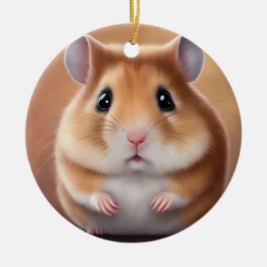 Schattige hamster keramisch ornament (Voorkant)