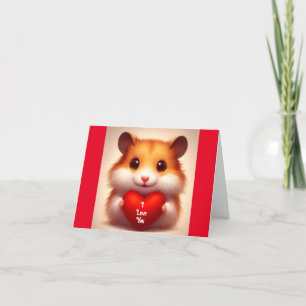 Schattige Hamster Met Hart Kaart
